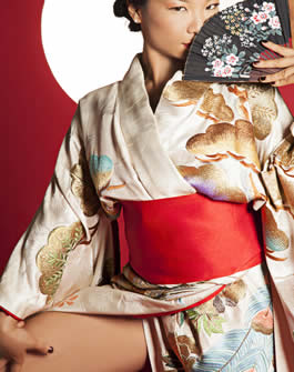 busty japanes nude model hiromi oshima is playboy playmate 2004 red geisha outfit